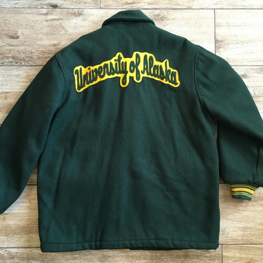 Vintage University Of Alaska Anchorage Trophy Jacket Coat Made USA